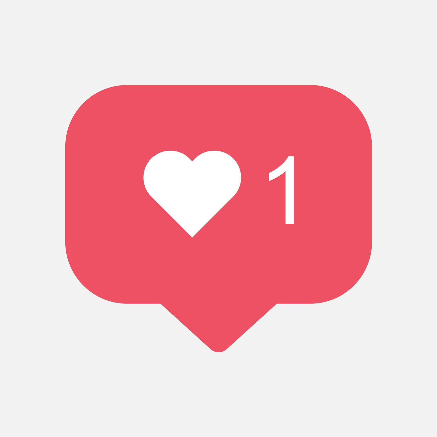 Counter, follower notification symbol instagram. Buton for social media